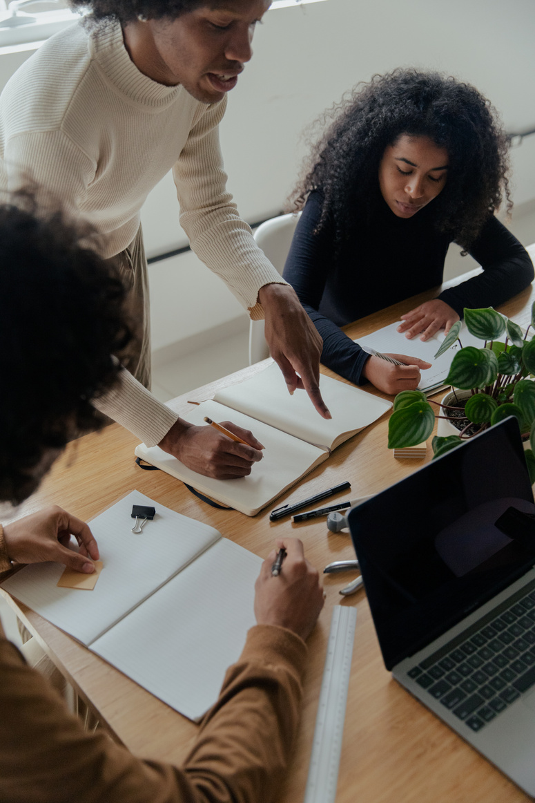 Business People Collaborating Ideas in a Business Meeting